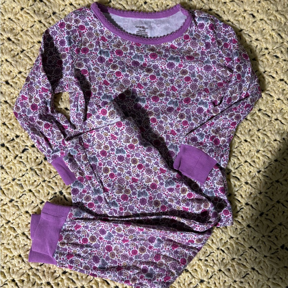 10/$20 Purple and Pink Floral Pajama Set